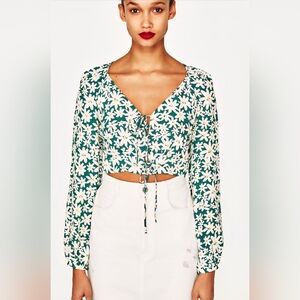 Zara Floral Crop Top